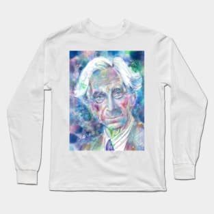 BERTRAND RUSSELL watercolor portrait Long Sleeve T-Shirt